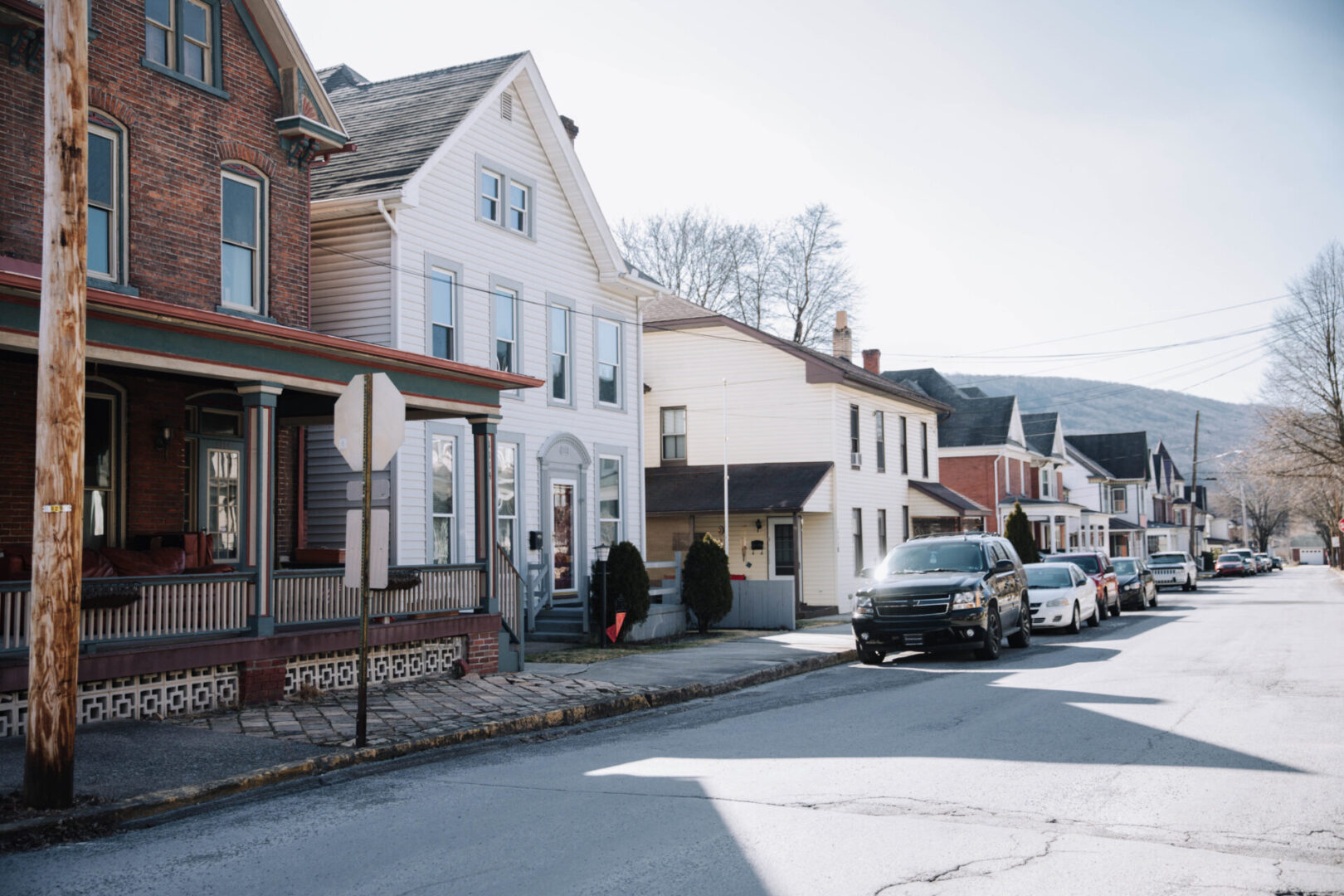 Houses on a street in Tyrone.