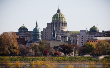 Pennsylvania’s state capitol building in Harrisburg, Pa on Election Day, Nov. 8, 2022.