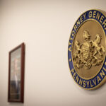 The seal of the Pennsylvania Office of Attorney General in Pittsburgh, Pennsylvania.