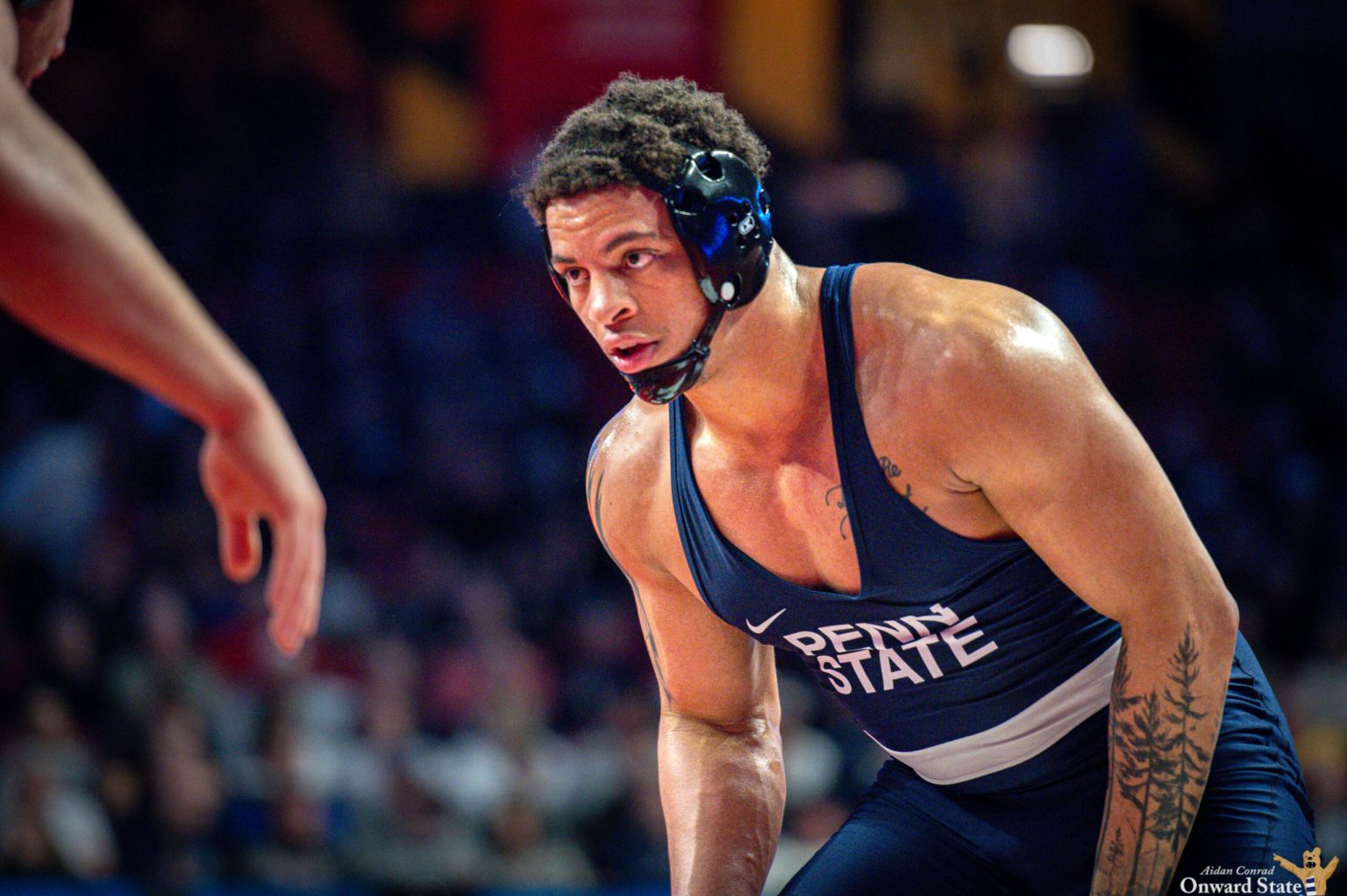 State College - Greg-Kirkvliet-Big-Ten-B10-Wrestling-Championships-Semis-XFinity-Center-Aidan-Conrad-1-of-1-scaled