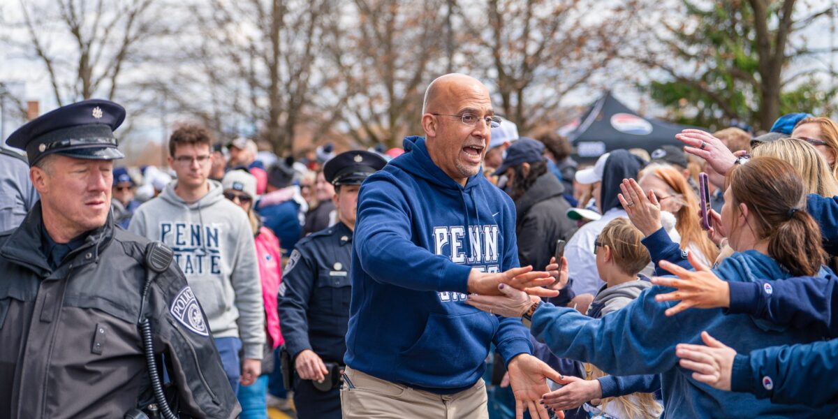 State College - blue-white arrival james franklin giovanna lee