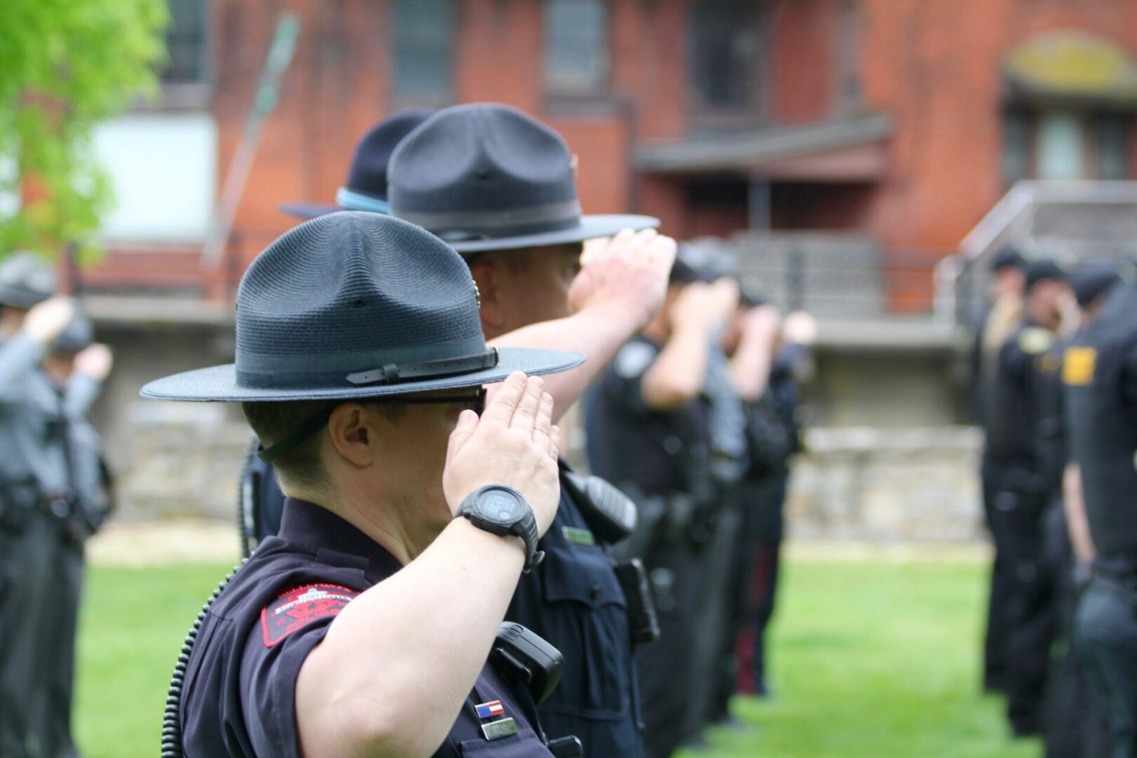 State College - law enforcement memorial 2024 salute