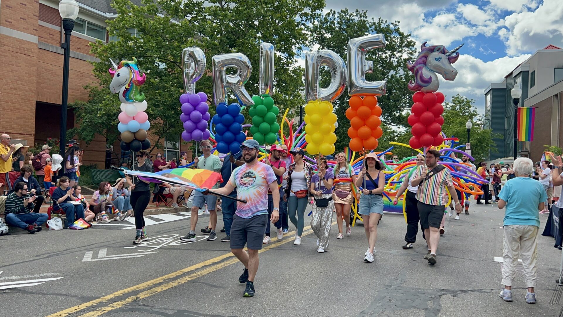 State College - Pride 2024 letter balloons