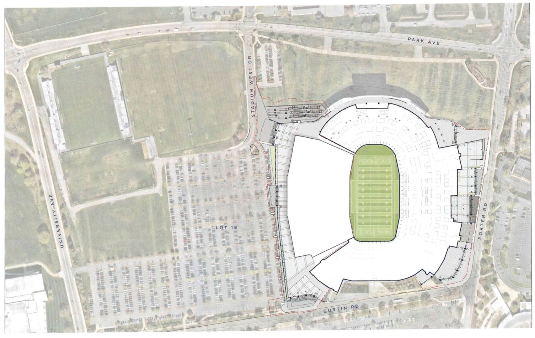 State College - Beaver Stadium sketch plan