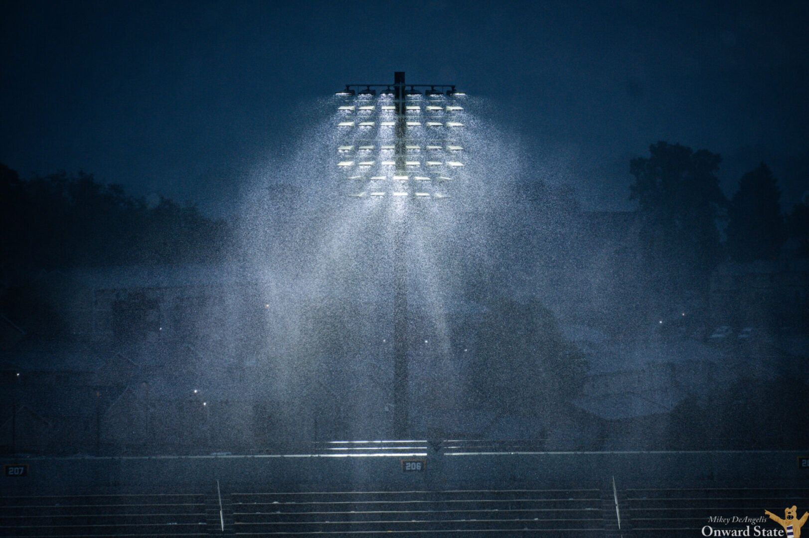 State College - OS WVU rain lightning delay Mike DeAngelis
