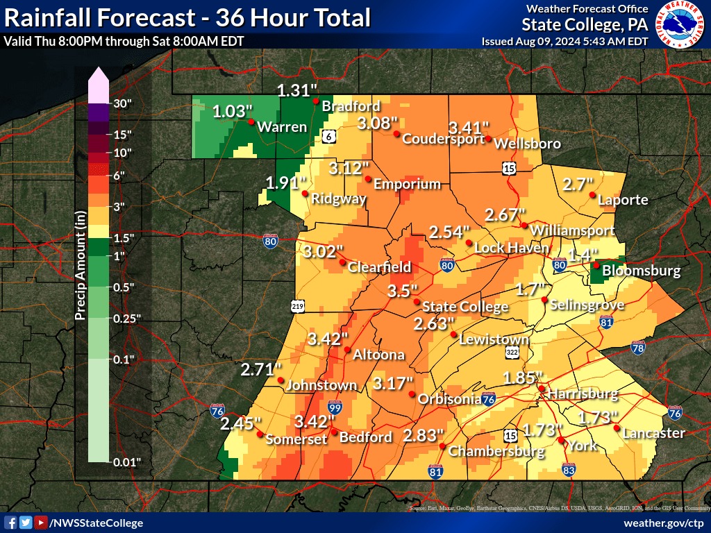 State College - flood watch rainfall 2