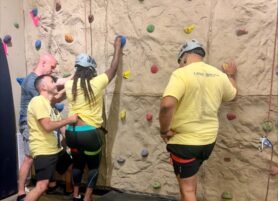 State College - stroke camp climbing wall crop