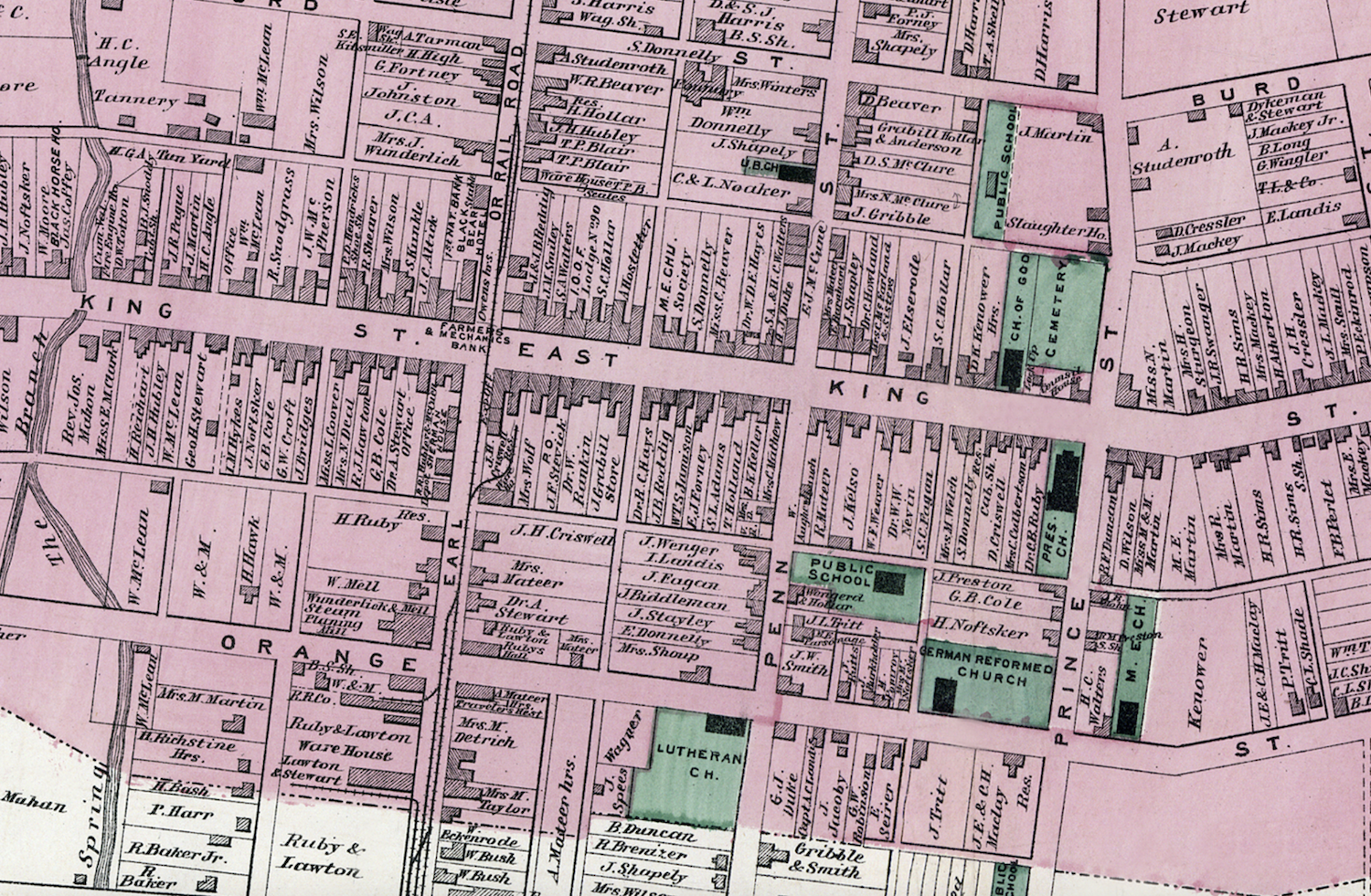 State College - 1872 shippensburg map