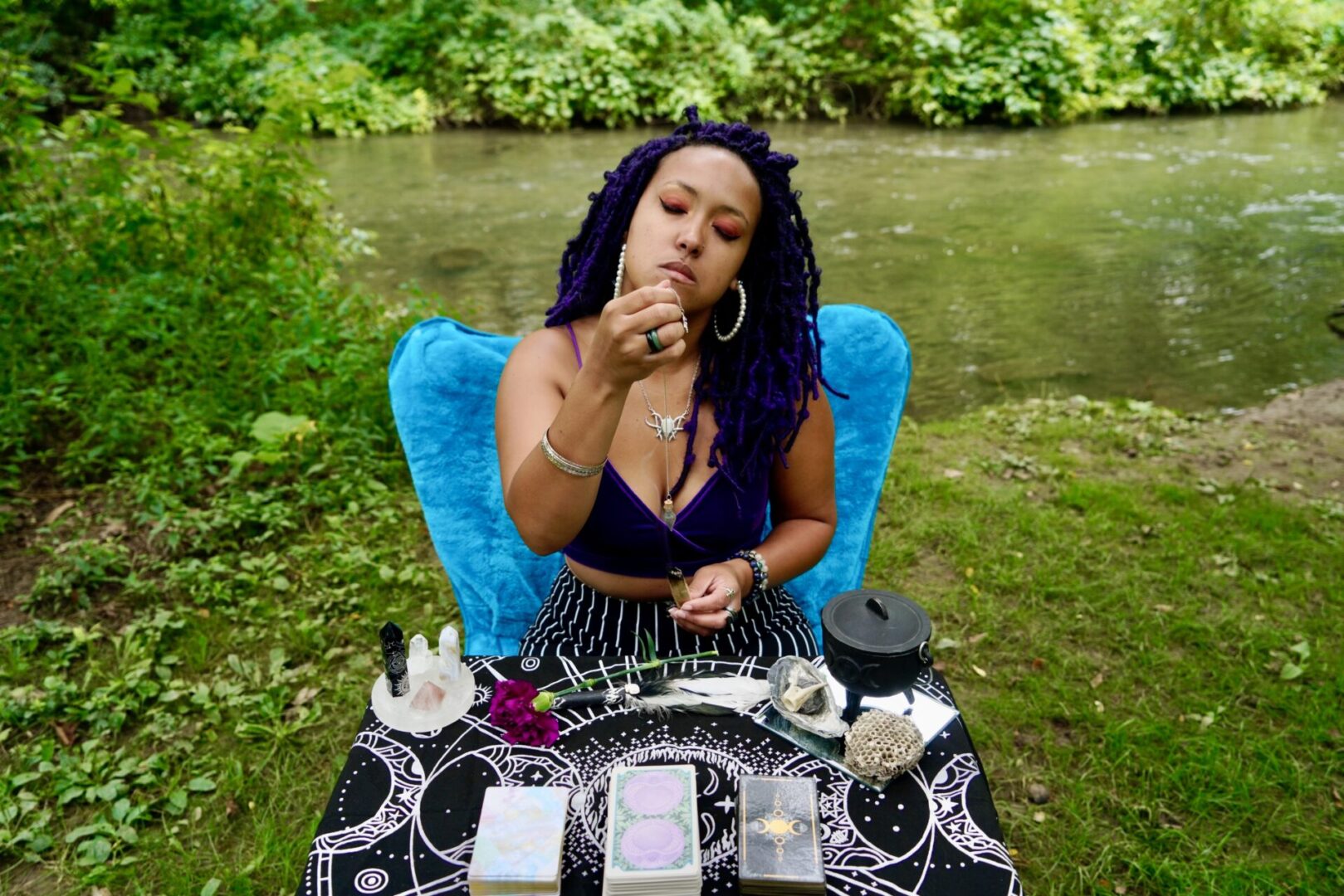 State College - Amaris using divination tools - credit Shawn Kopp