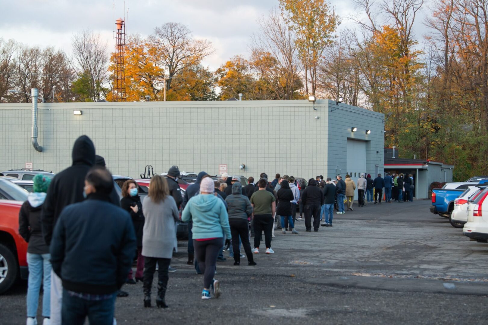 State College - voters in line erie