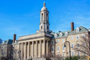 Old Main at Penn State's University Park campus on Dec. 8, 2024