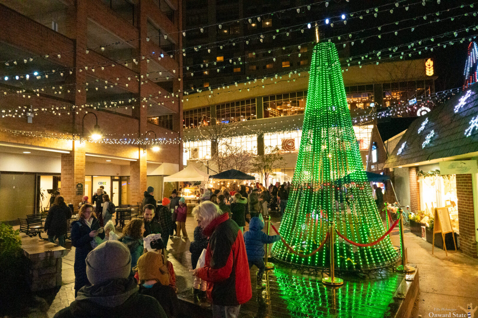 State College - holiday lights mlk plaza