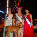 2024-25 Grange Fair Queen Kryslynn Ronk (center), with First Alternate Queen Katherine Coopey (left) and Ambassador Grace Novosel (right)