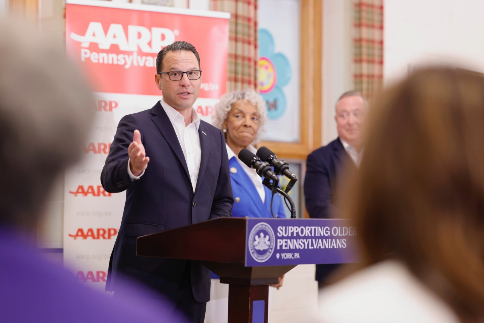 Gov. Josh Shapiro talks about supporting older Pennsylvanians in May 2025.