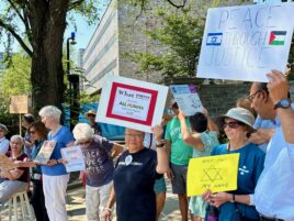 Dozens of Community Members Fast Against Starvation of Gaza, Protesting at Allen Street Gates