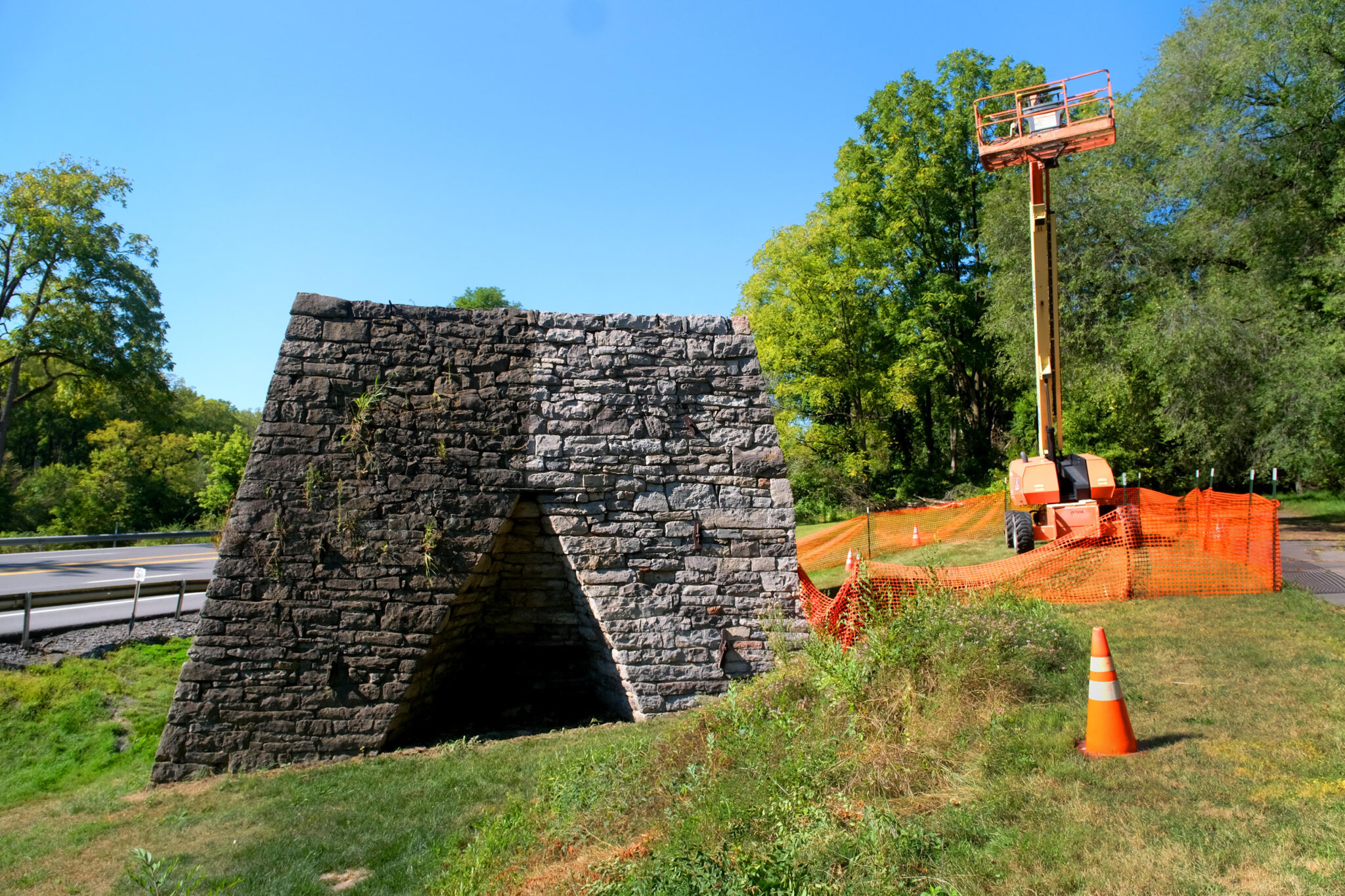 Restoration under way at Centre Furnace Stack | Centre County Gazette ...