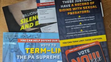 A pile of mailers intended to sway the PA Supreme Court retention races.