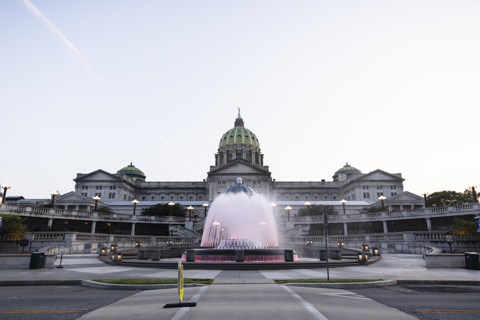 The fountain at the Pennsylvania Capitol in Harrisburg.