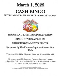 Bingo Flyer Photo for posting