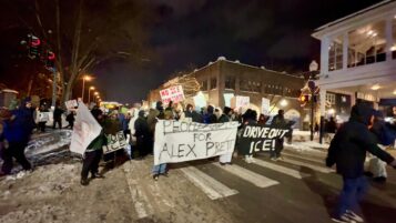 State College Demonstrators Protest ICE, Call for Justice in Fatal Minneapolis Shooting of Alex Pretti