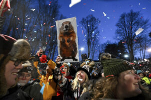 Punxsutawney Phil Prepares to Issue His Groundhog Day Weather Verdict From Gobbler’s Knob