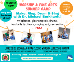 Register now for Hearts, Hands and Voices Worship and Fine Arts Camp!