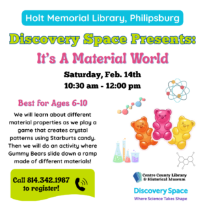 Feb Discovery Space It’s A Material World – Brandie Shingledecker