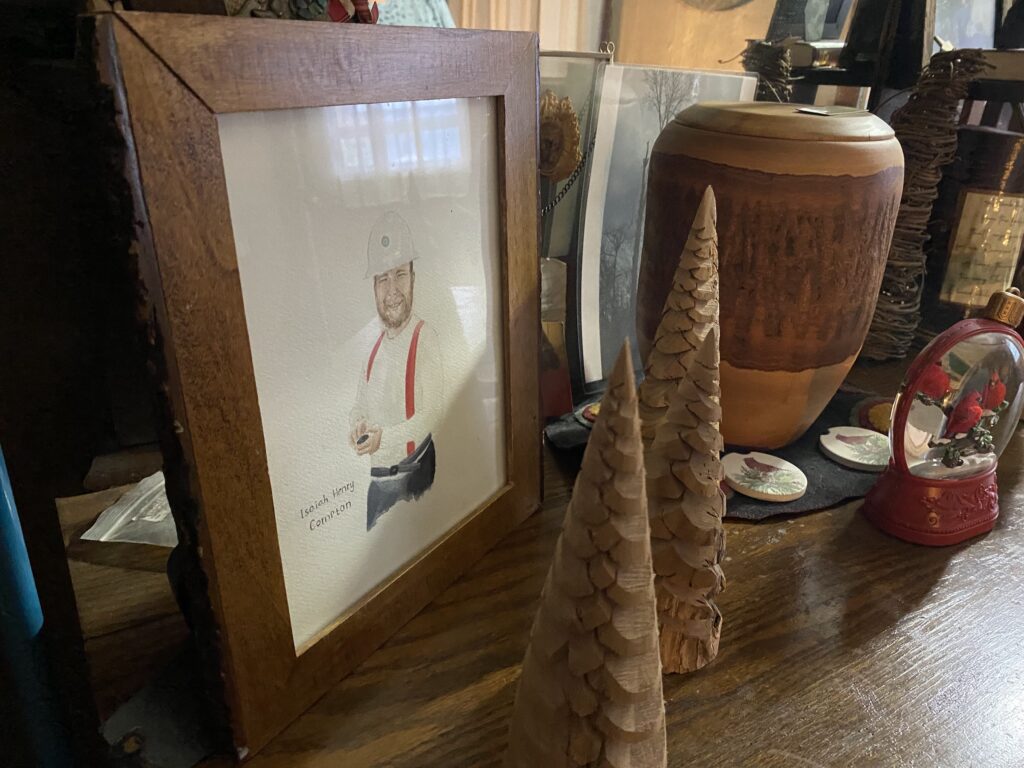 Isaiah Compton's family keeps items to memorialize him at their home in Mansfield, Pa.