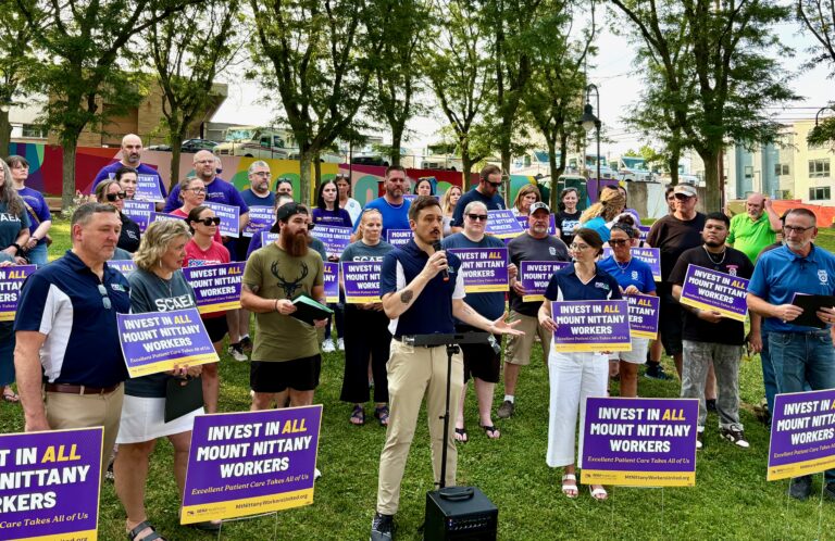 ‘We Will Keep Standing in Unity.’ Local Unions Rally Behind Mount Nittany Workers as Strike Nears