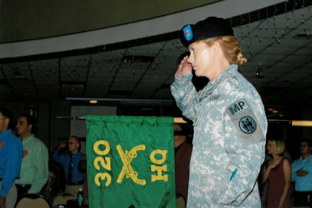 Stacy Garrity during her military service.