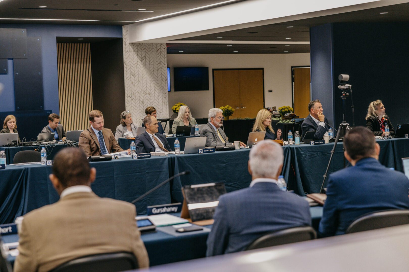 Penn State trustees attend the board’s public meeting on Sept. 12, 2025, in the 1855 Room the Bryce Jordan Center on Penn State’s University Park campus.