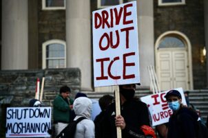 Anti-ICE Protesters March Through Penn State Campus