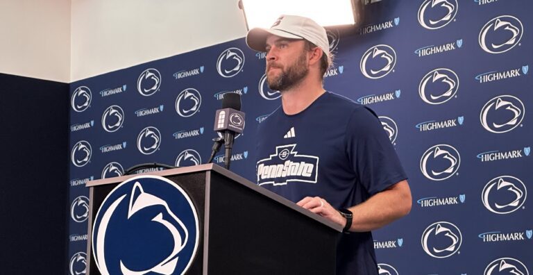 Taylor Mouser Addresses Penn State’s Run Game Struggles, Quinton Martin Jr.’s Saturday Absence