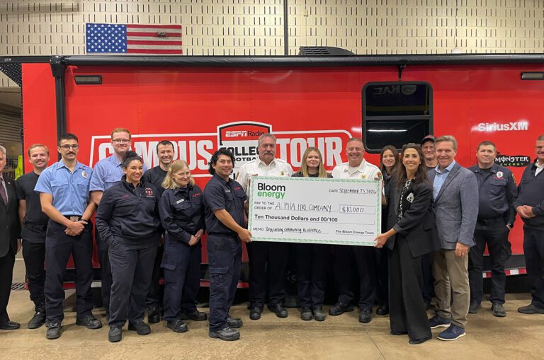 Alpha Fire Company Receives $10K Donation From Bloom Energy During ESPN Radio Tour Stop